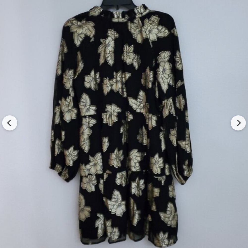 Tommy Bahama Shimmering Shores Jacquard Long Sleeve Tiered Dress - Picture 5 of 11
